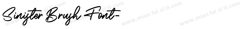 Sinister Brush Font字体转换